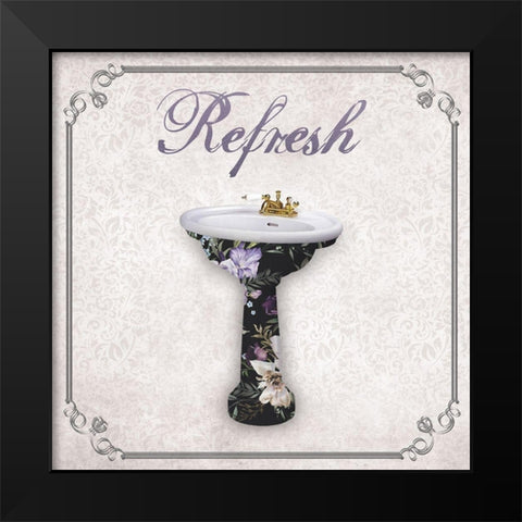 Refresh Bath Black Modern Wood Framed Art Print by Brown, Victoria