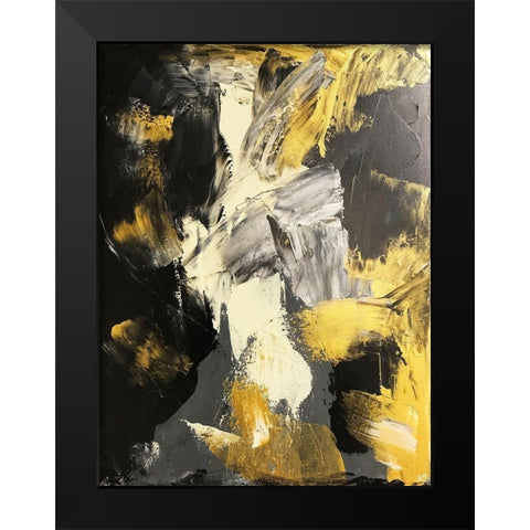 Golden Void Black Modern Wood Framed Art Print by Brown, Victoria