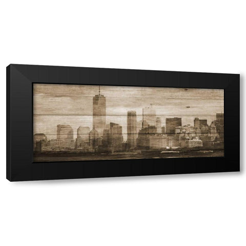 Urban Newyork Black Modern Wood Framed Art Print with Double Matting by Unknown