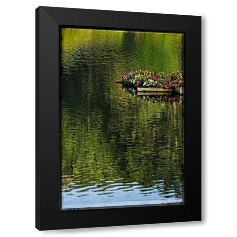 A Floating Garden Black Modern Wood Framed Art Print with Double Matting by Foschino, Suzanne