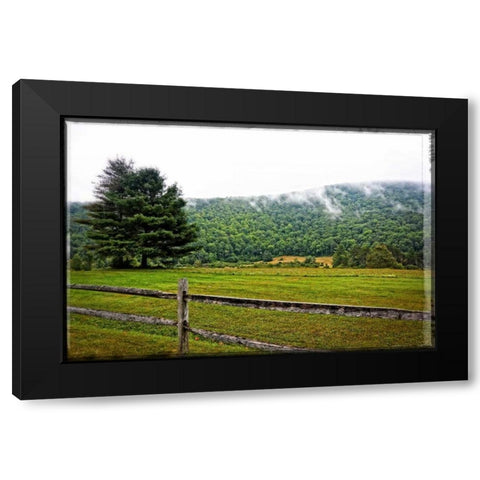 Morning Mountain Smoke Black Modern Wood Framed Art Print with Double Matting by Foschino, Suzanne
