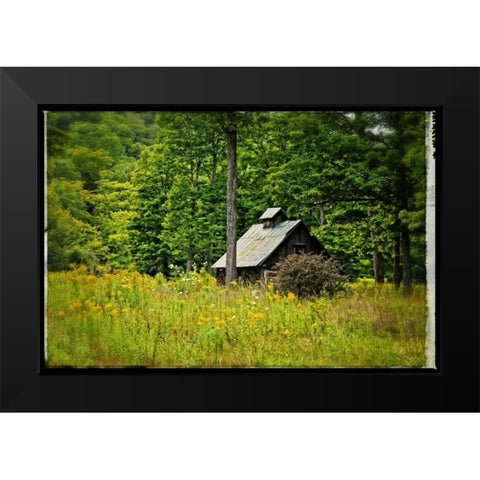 Country Barn 1 Black Modern Wood Framed Art Print by Foschino, Suzanne