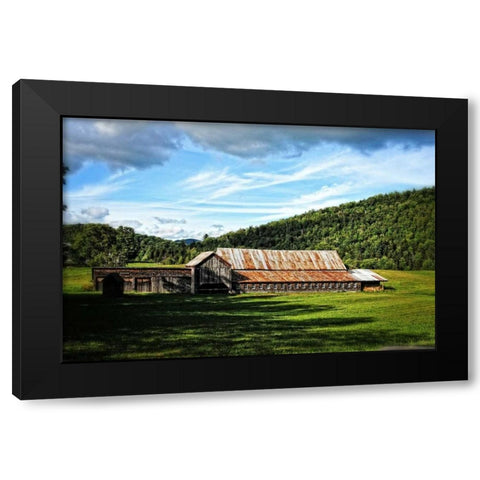Country Barn 3 Black Modern Wood Framed Art Print with Double Matting by Foschino, Suzanne