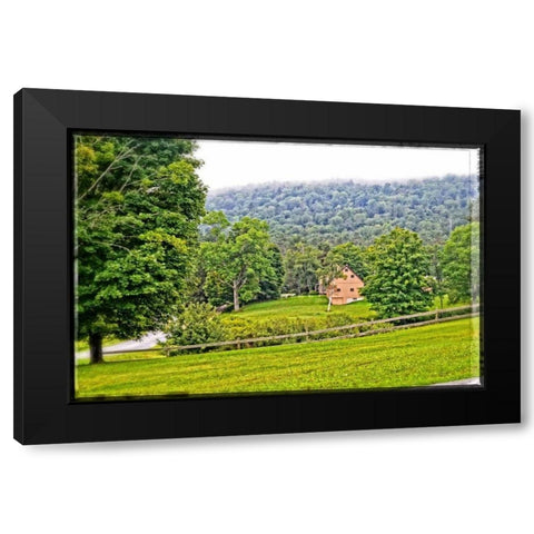 Country Mountain Home Black Modern Wood Framed Art Print by Foschino, Suzanne