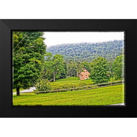 Country Mountain Home Black Modern Wood Framed Art Print by Foschino, Suzanne