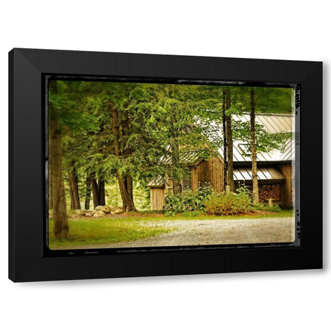 Vintage Country Woods Home Black Modern Wood Framed Art Print by Foschino, Suzanne