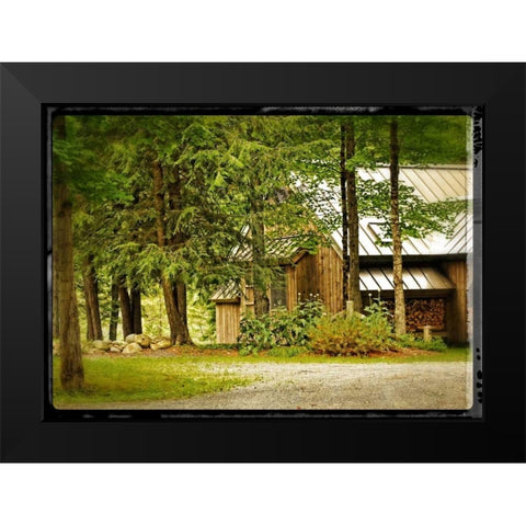 Vintage Country Woods Home Black Modern Wood Framed Art Print by Foschino, Suzanne