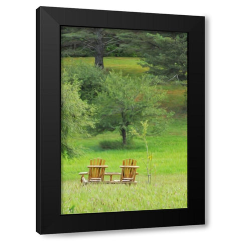 Mountain Chairs 3 Black Modern Wood Framed Art Print by Foschino, Suzanne