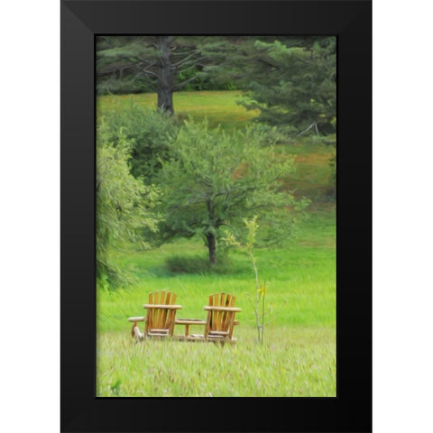 Mountain Chairs 3 Black Modern Wood Framed Art Print by Foschino, Suzanne