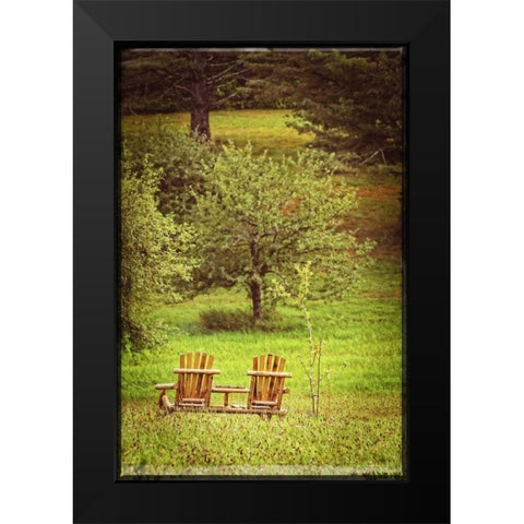 Mountain Chairs Vintage Black Modern Wood Framed Art Print by Foschino, Suzanne