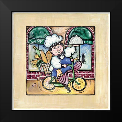 Special Delivery Black Modern Wood Framed Art Print by Galaxy of Graphics