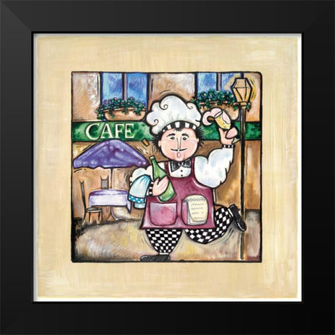 Cafe Black Modern Wood Framed Art Print by Galaxy of Graphics