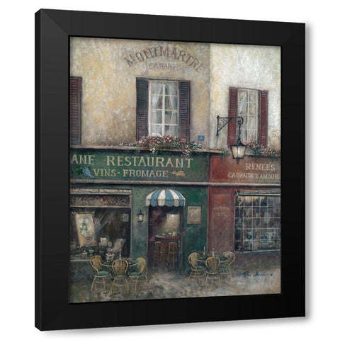 Village Charm Black Modern Wood Framed Art Print by Manning, Ruane