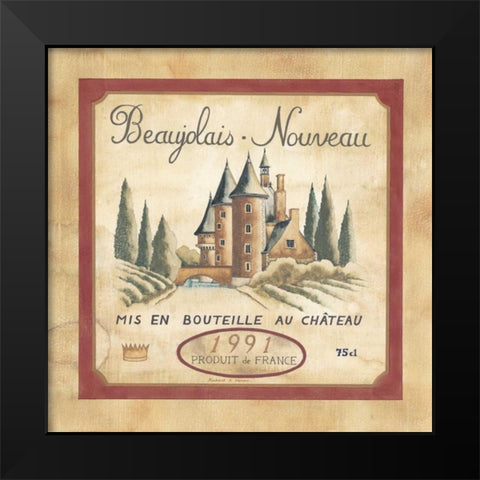 Beaujolais Nouveau 1991 Black Modern Wood Framed Art Print by Henson, Richard