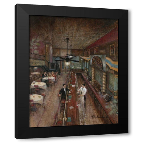 Hey Bartender Black Modern Wood Framed Art Print with Double Matting by Manning, Ruane