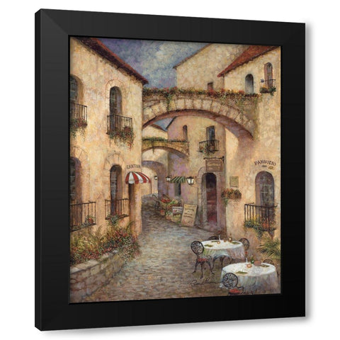 Buon Appetito II Black Modern Wood Framed Art Print with Double Matting by Manning, Ruane