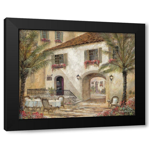 Gentle Palms And Wine Black Modern Wood Framed Art Print by Manning, Ruane