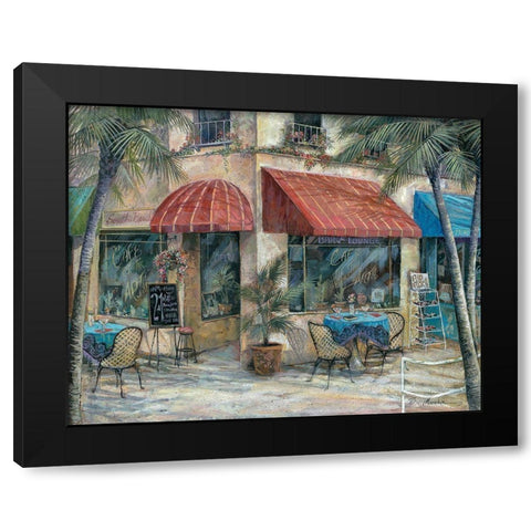 Cafe of the Arts Black Modern Wood Framed Art Print by Manning, Ruane