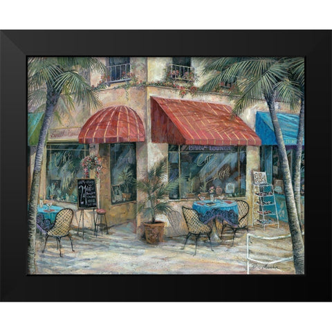 Cafe of the Arts Black Modern Wood Framed Art Print by Manning, Ruane
