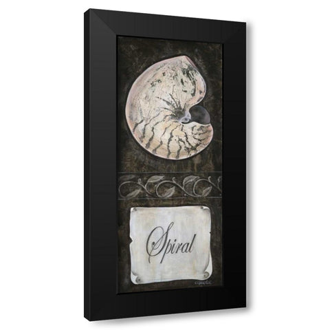 Spiral Black Modern Wood Framed Art Print by Tava Studios