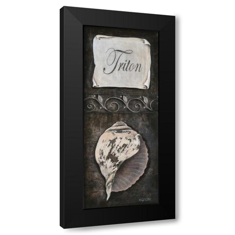 Triton Black Modern Wood Framed Art Print by Tava Studios