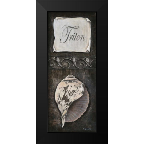 Triton Black Modern Wood Framed Art Print by Tava Studios