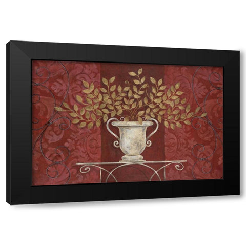 Gold and Silver I Black Modern Wood Framed Art Print by Tava Studios
