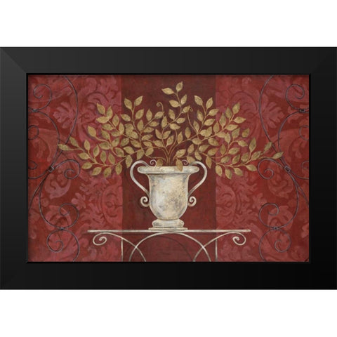 Gold and Silver I Black Modern Wood Framed Art Print by Tava Studios