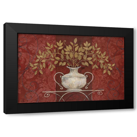 Gold and Silver II Black Modern Wood Framed Art Print by Tava Studios