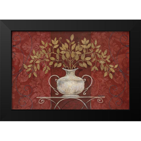 Gold and Silver II Black Modern Wood Framed Art Print by Tava Studios
