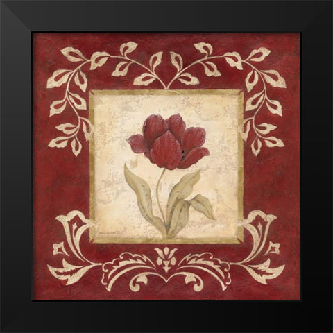 Scarlet Shine I Black Modern Wood Framed Art Print by Carroll, Jane