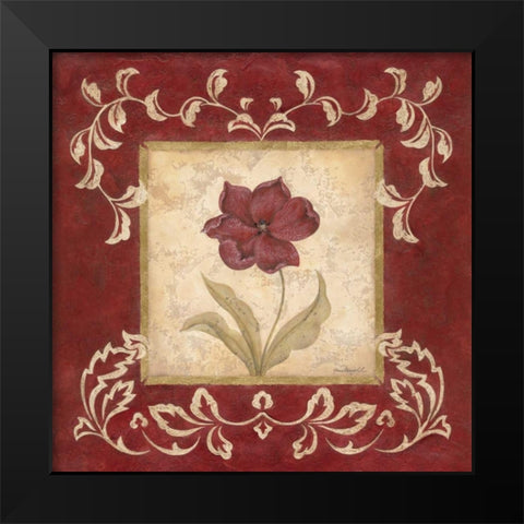 Scarlet Shine II Black Modern Wood Framed Art Print by Carroll, Jane