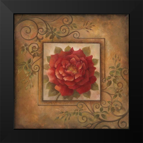 Sacred Rose I Black Modern Wood Framed Art Print by Vollherbst-Lane, Elaine