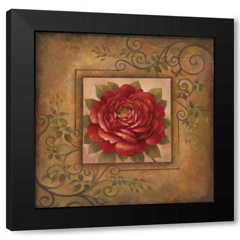 Sacred Rose II Black Modern Wood Framed Art Print by Vollherbst-Lane, Elaine