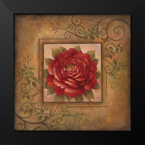 Sacred Rose II Black Modern Wood Framed Art Print by Vollherbst-Lane, Elaine