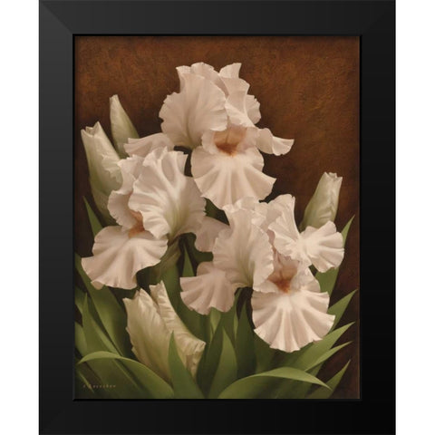 Iris Illumination I Black Modern Wood Framed Art Print by Levashov, Igor