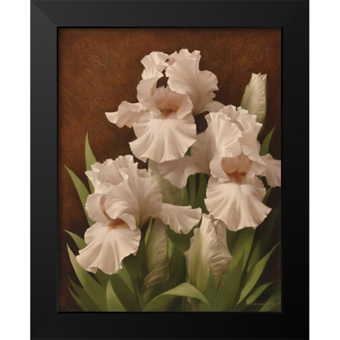 Iris Illumination II Black Modern Wood Framed Art Print by Levashov, Igor