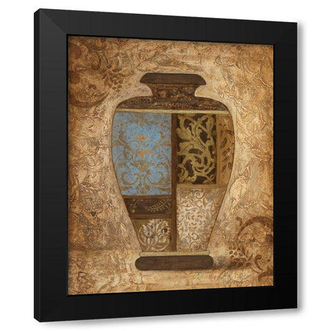 Exquisite Etchings I Black Modern Wood Framed Art Print with Double Matting by Tava Studios