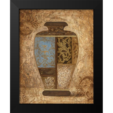 Exquisite Etchings I Black Modern Wood Framed Art Print by Tava Studios