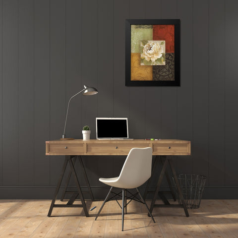 Beautiful as Peonies II Black Modern Wood Framed Art Print by Tava Studios