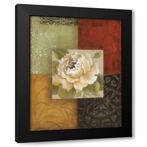 Beautiful as Peonies II Black Modern Wood Framed Art Print by Tava Studios