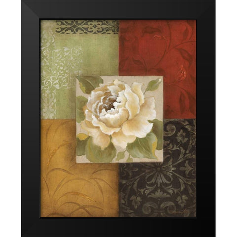 Beautiful as Peonies II Black Modern Wood Framed Art Print by Tava Studios