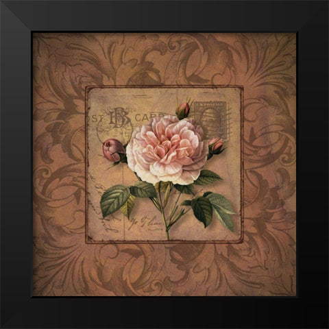 P.S. I Love You Too! Black Modern Wood Framed Art Print by Donovan, Kelly