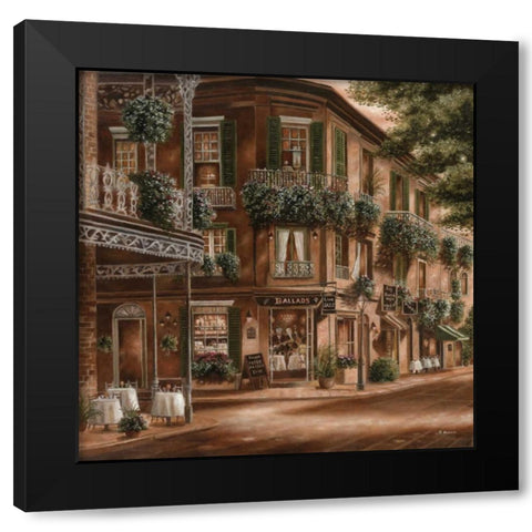 Live Jazz Black Modern Wood Framed Art Print by Brown, Betsy