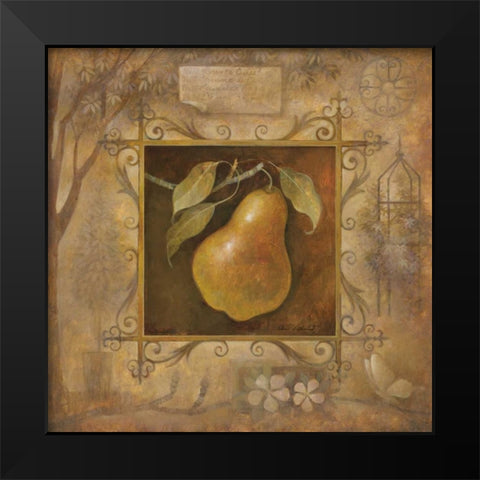 Pera Bella Black Modern Wood Framed Art Print by Vollherbst-Lane, Elaine