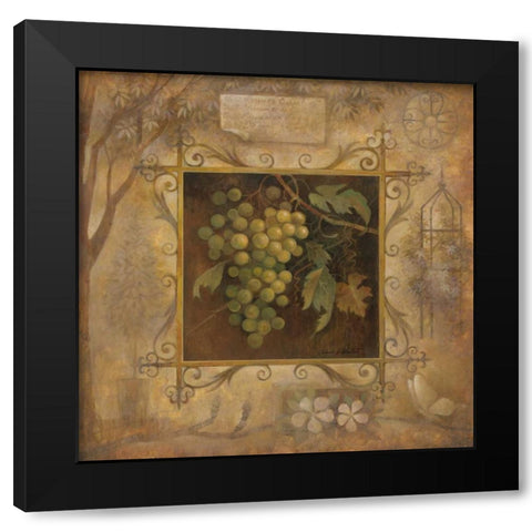 Uva Bella Verde Black Modern Wood Framed Art Print by Vollherbst-Lane, Elaine
