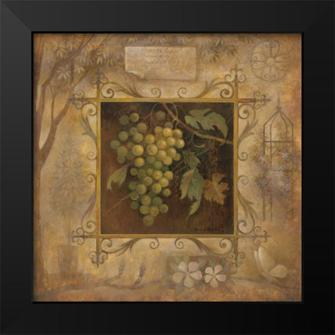 Uva Bella Verde Black Modern Wood Framed Art Print by Vollherbst-Lane, Elaine
