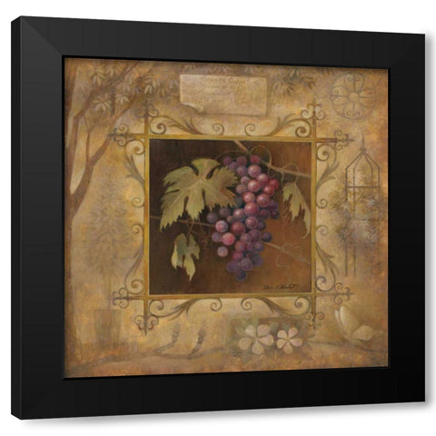 Uva Bella Rosa Black Modern Wood Framed Art Print by Vollherbst-Lane, Elaine