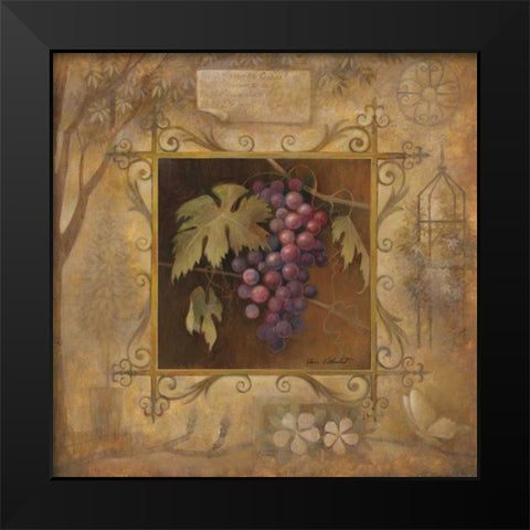 Uva Bella Rosa Black Modern Wood Framed Art Print by Vollherbst-Lane, Elaine
