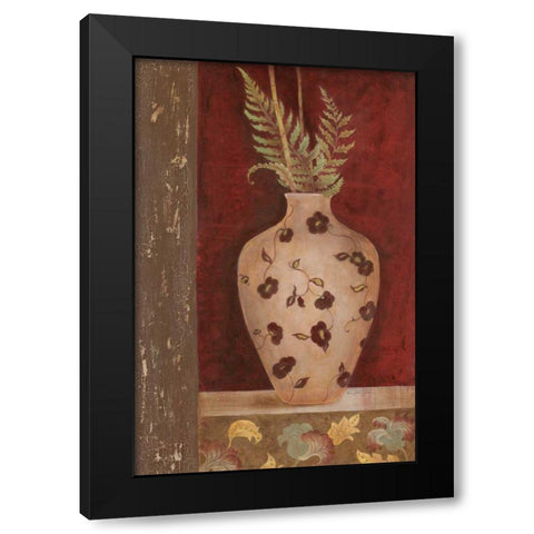 Fern Fantasia I Black Modern Wood Framed Art Print by Tava Studios